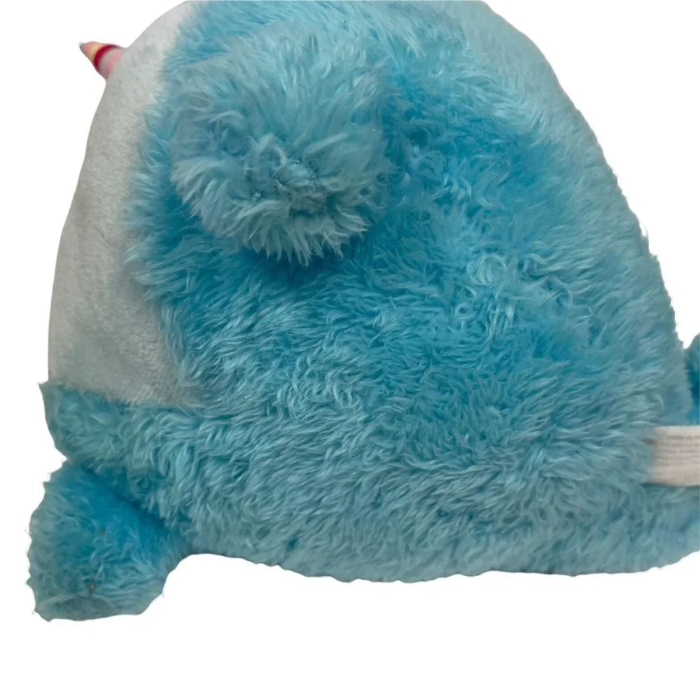 Fiesta Plush Stuffed Animal Toy Narwhal Whale Horn Blue Red Hearts‎ 10